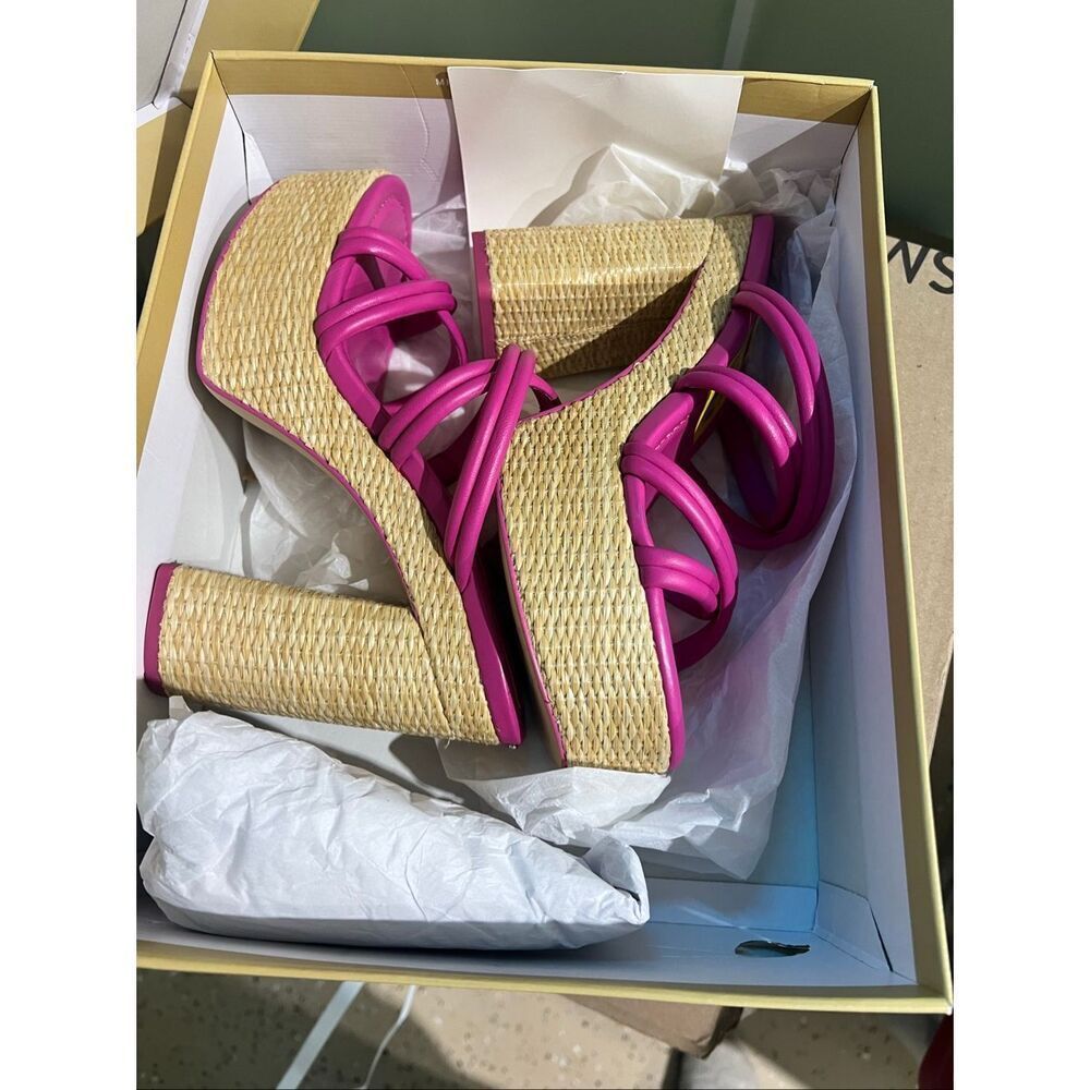 MICHAEL Michael Kors NWT Designer 5” Corrine Slip On Strappy Espadrille Platform - Picture 5 of 6